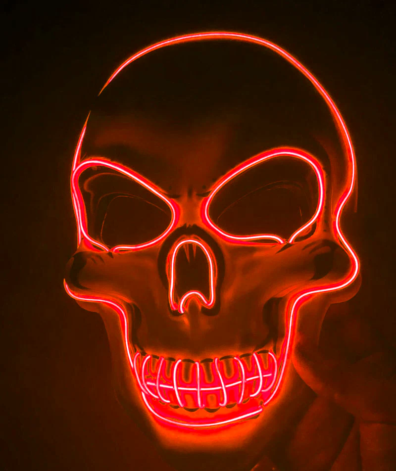 Spooky Glow in the Dark Skeleton Face Mask