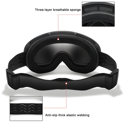 Waterproof Ski Goggles with Fog Proof UV Protection Lens