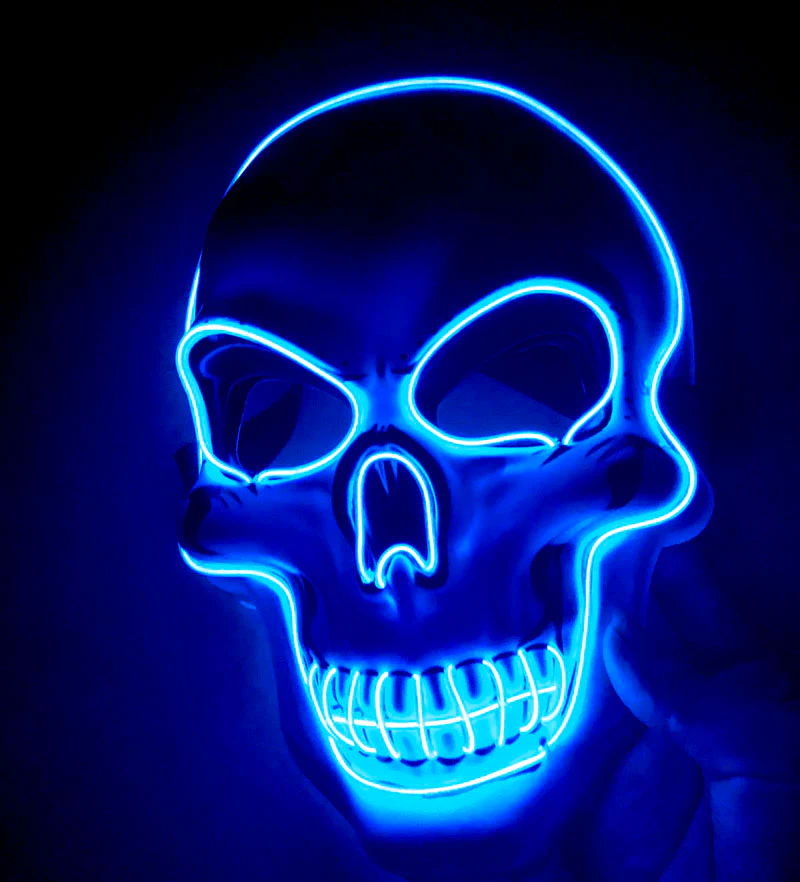 Spooky Glow in the Dark Skeleton Face Mask