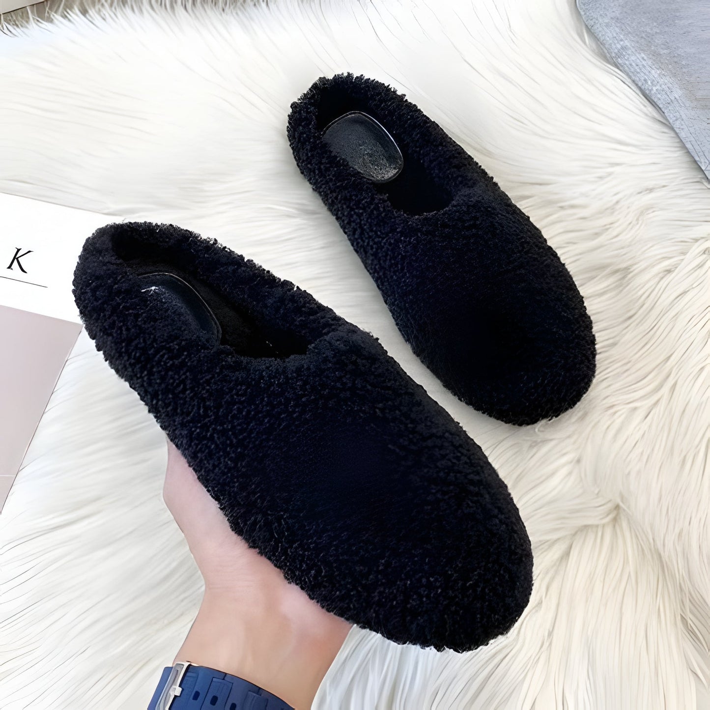 Warm Fuzzy Sheepskin Women's Winter Slippers
