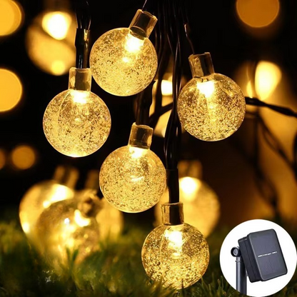 Outdoor Solar String Lights with 200 Warm White LED Bulbs