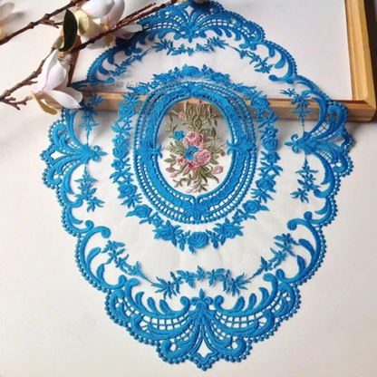 Beautiful Floral Round Tablecloth with Napkins and Coasters