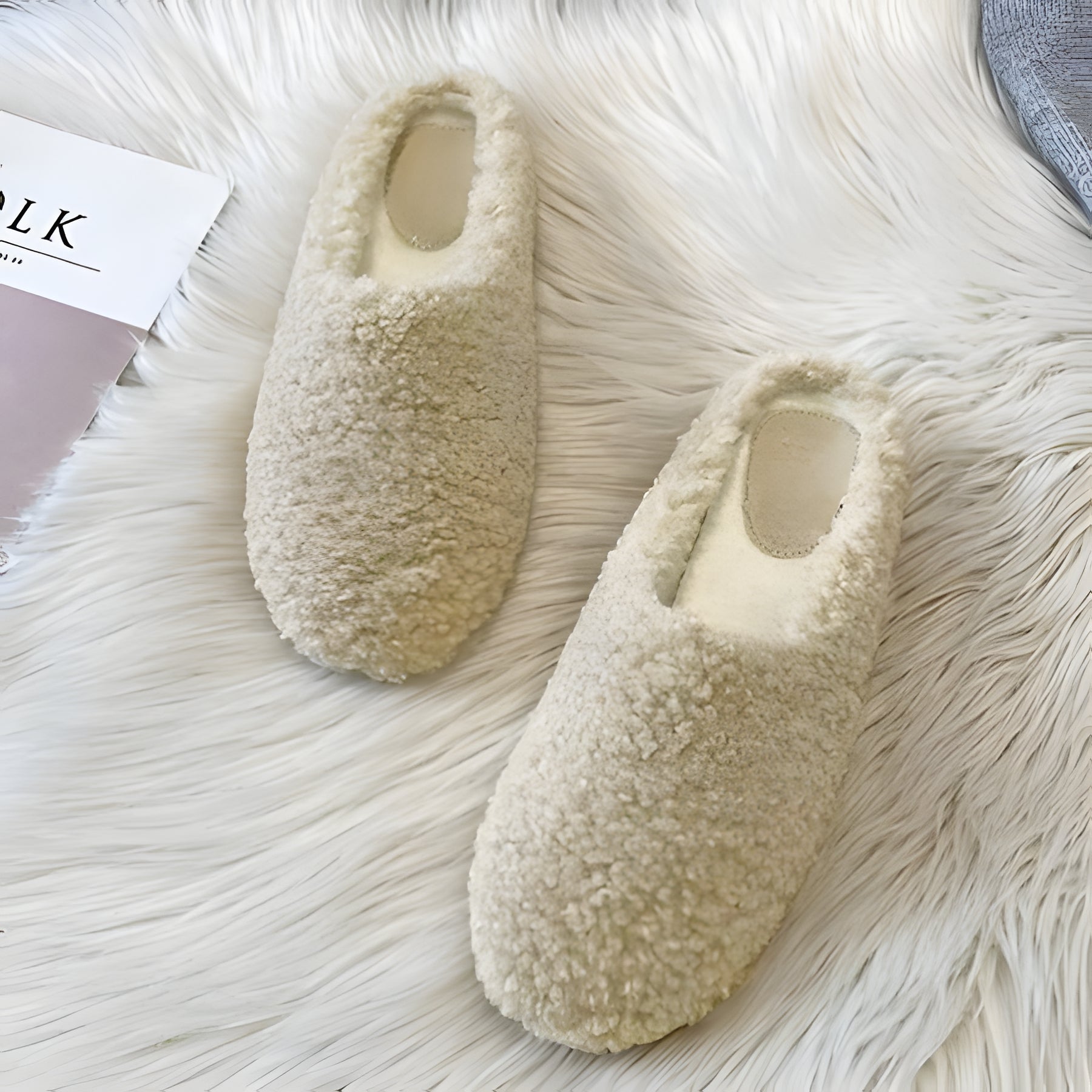 Warm Fuzzy Sheepskin Women's Winter Slippers - Hehif