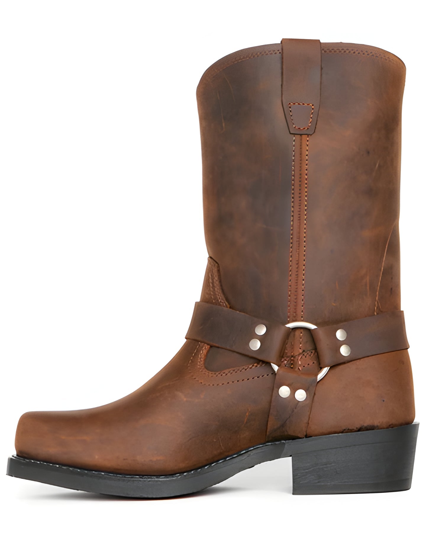 Tall Black Leather Cowboy Boot