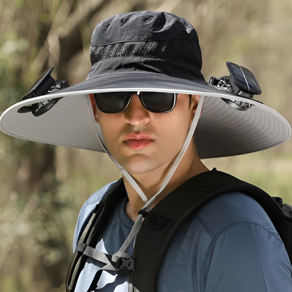 Waterproof Solar LED Wide Brim Sun Hat