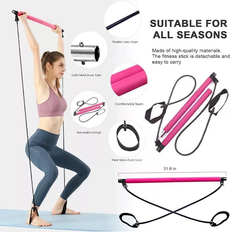 Versatile Home Fitness Bar & Resistance Trainer