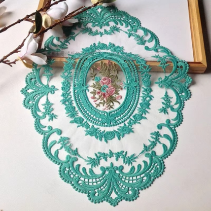 Beautiful Floral Round Tablecloth with Napkins and Coasters