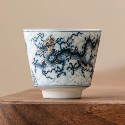 Traditional Chinese Dragon Porcelain Tea Infuser Set