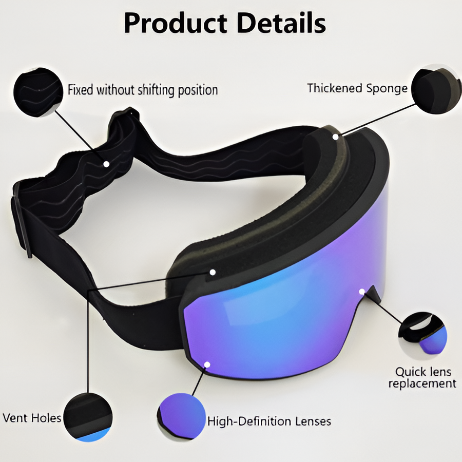 Waterproof Snowboard Goggles for Men and Women Skiers
