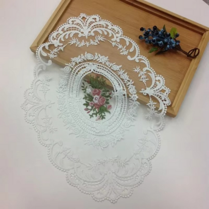 Beautiful Floral Round Tablecloth with Napkins and Coasters