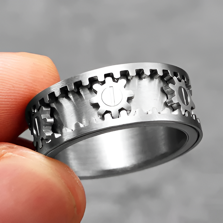 Fidget Ring - Stainless Steel Spinner - Hehif
