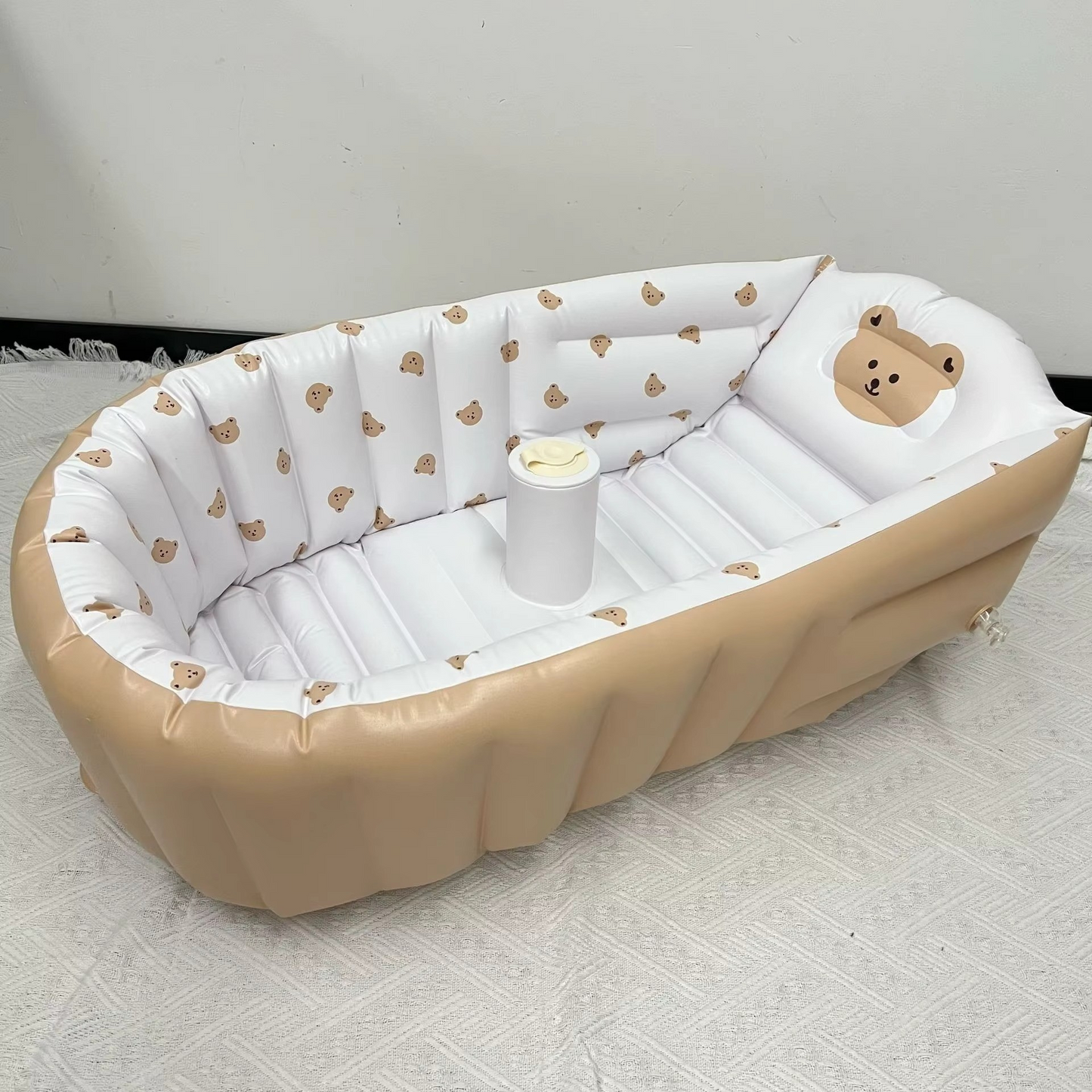 Portable Baby Bath Tub with Comfort Backrest and Air Pump
