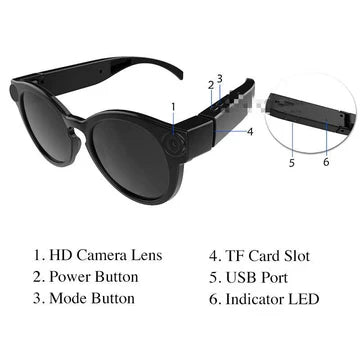 Sports Glasses Camera 1080P HD Video Recorder