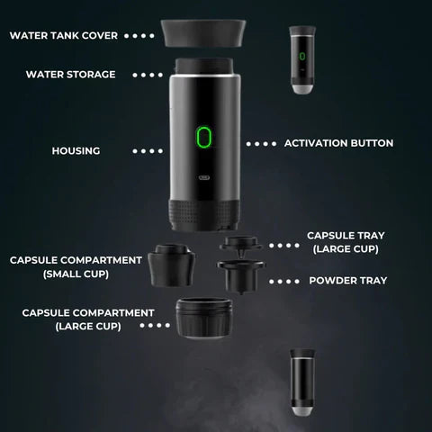 Compact Travel Coffee Brewer 3-in-1