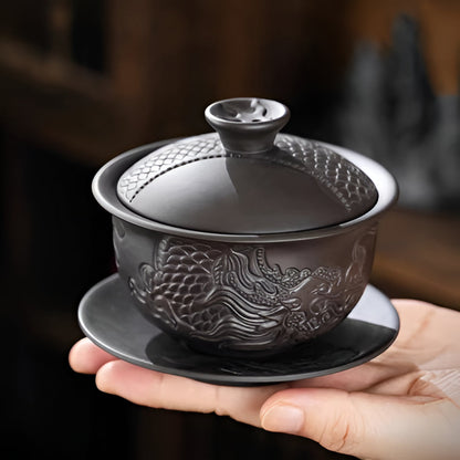 Unique Ceramic Dragon Tea Infuser Teapot Set