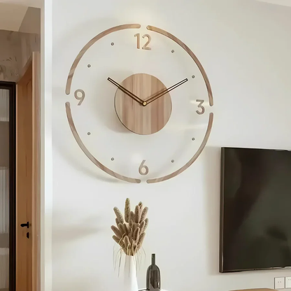 Quiet Natural Wood Wall Clock