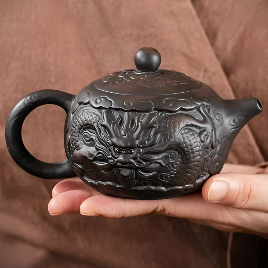Unique Ceramic Dragon Tea Infuser Teapot Set