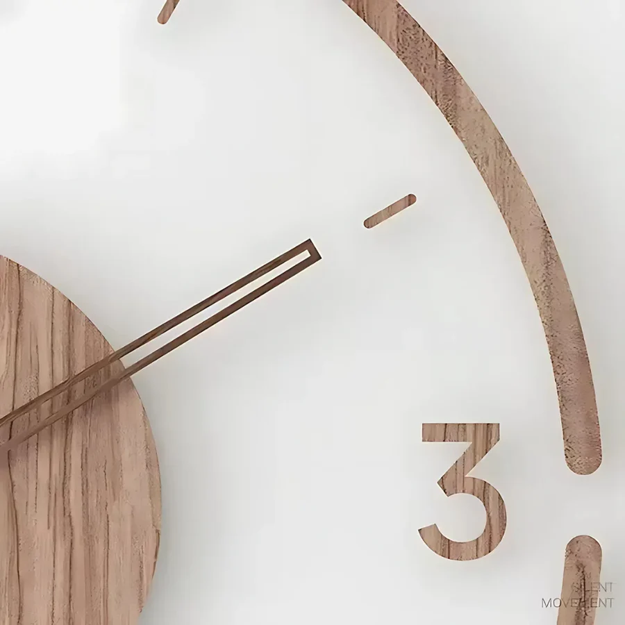 Quiet Natural Wood Wall Clock
