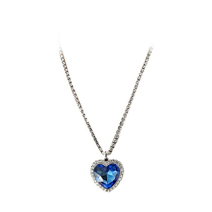 Sparkling Heart Shaped Titanium Necklace