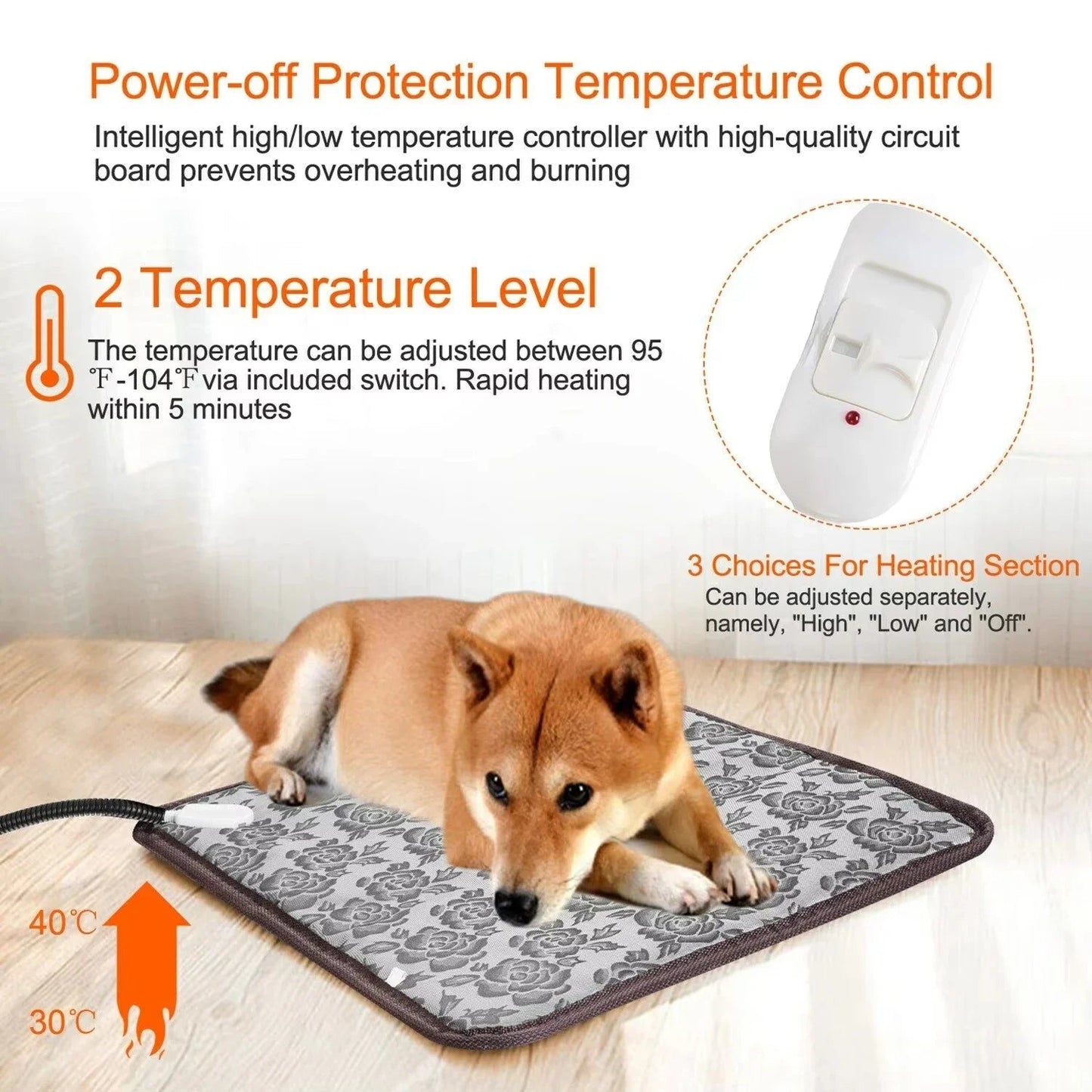 Heated Therapeutic Dog Bed Warmer