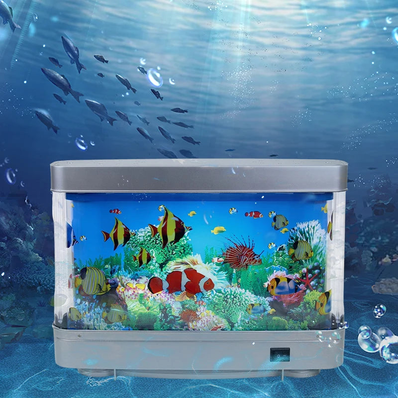 Colorful Aquarium LED Table Lamp Fish Tank - Hehif