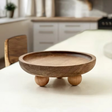Natural Wooden Tray for Essential Oils and Home Storage