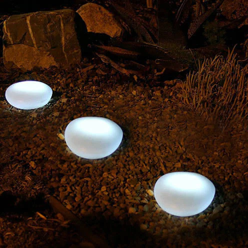 Outdoor Garden Glass Solar Powered LED Path Light