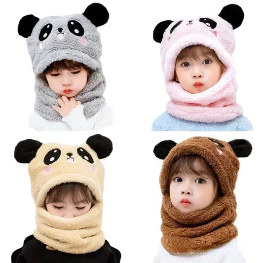 Soft Plush Panda Beanie Hat for Kids - Hehif