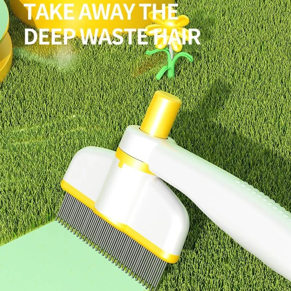 Easy Grooming Pet Brush with Gentle Rotating Pins
