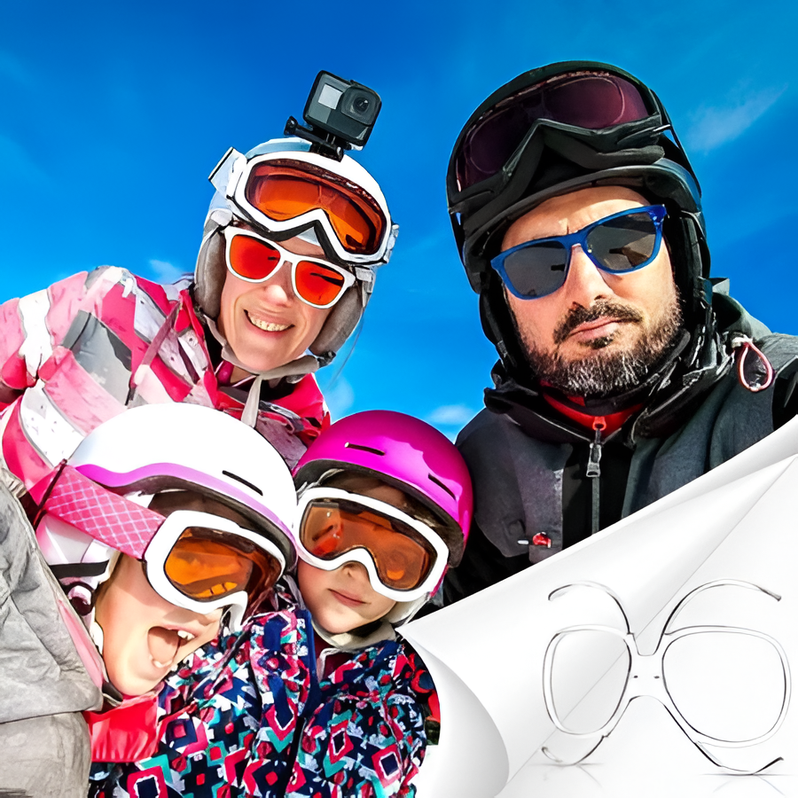 Corrective Ski Goggles Lens Insert for Near Sight Glasses
