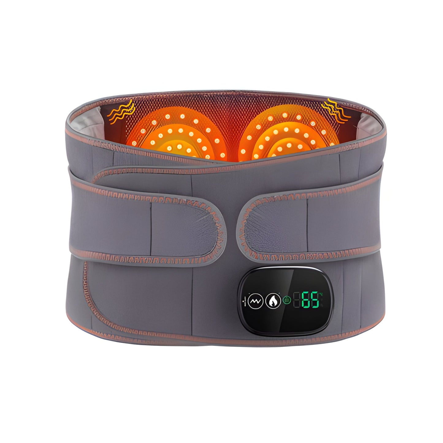 Therapeutic Heat Massage Belt with Red Light and Vibration