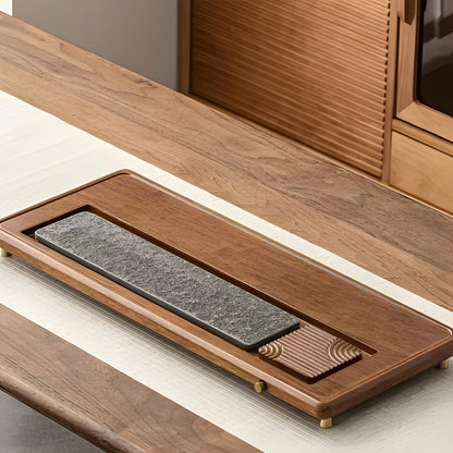 Natural Wood Tea Server Table