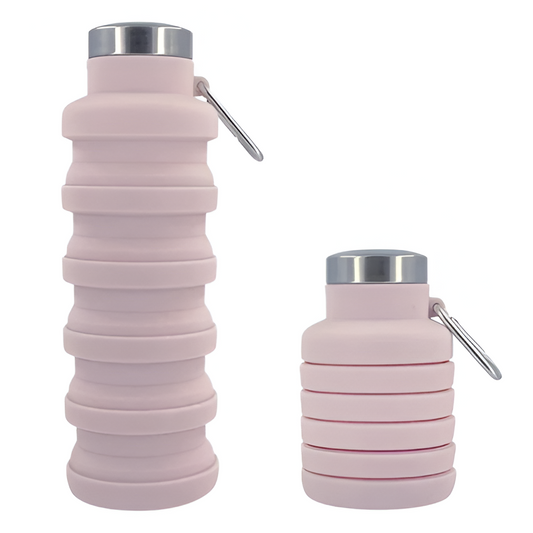Foldable BPA Free Water Bottle – Compact Travel Sports Flask - Hehif
