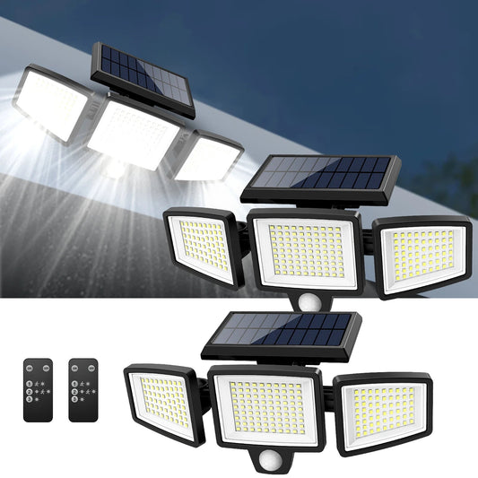 Bright Solar Powered Motion Sensor Outdoor Lights - Hehif