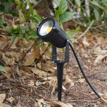 Bright Outdoor LED Spot Lights with Ground Stakes - 12 Pack - Hehif