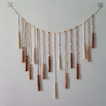 Unique Textile Wall Art, Handmade Boho Decor Hanging