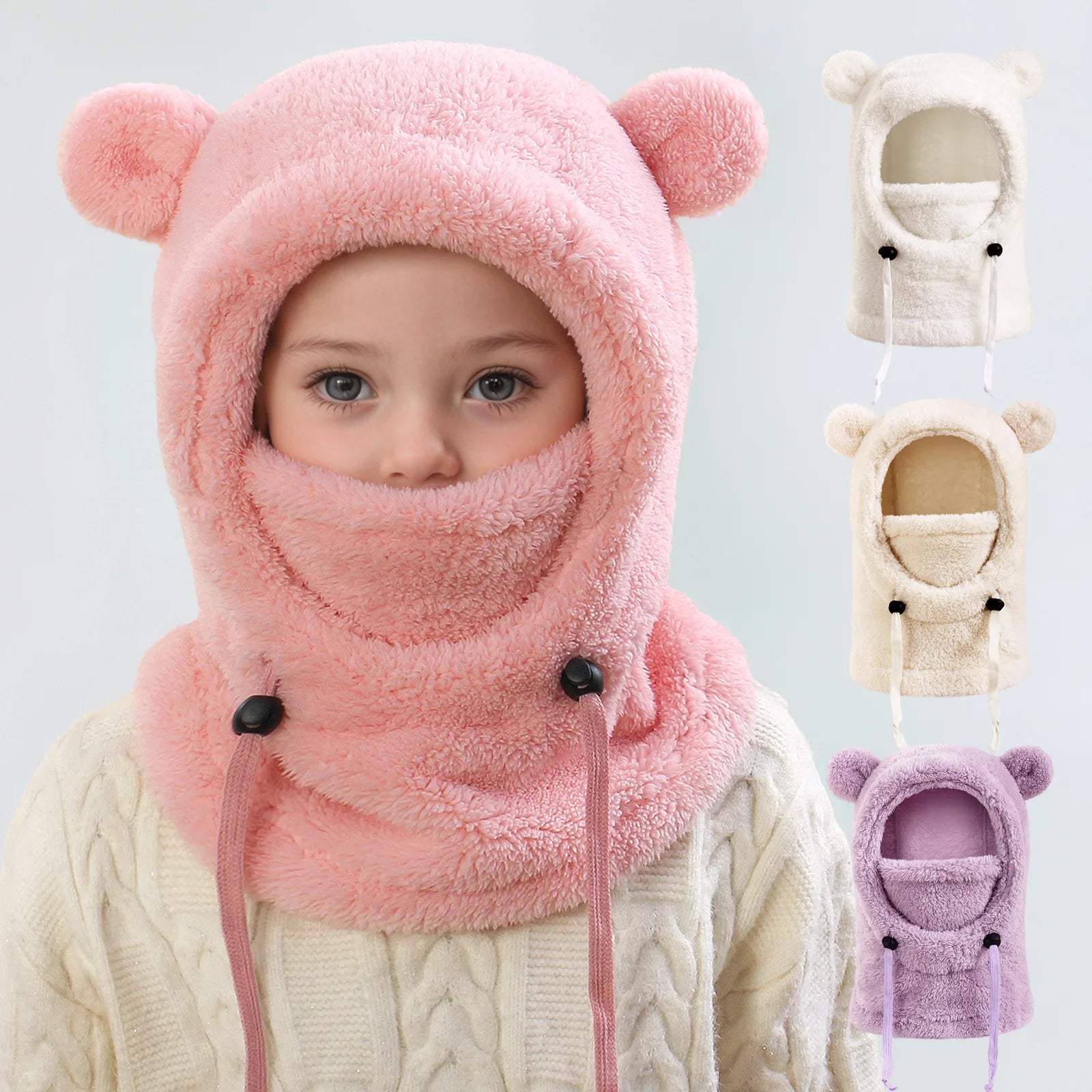 Warm Childrens Balaclava Hat and Neck Protector - Hehif