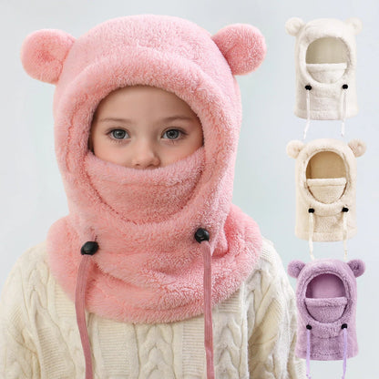 Warm Childrens Balaclava Hat and Neck Protector - Hehif