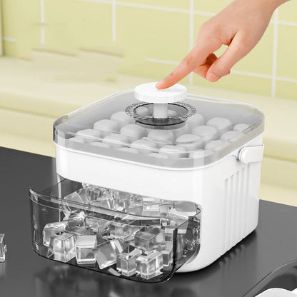 Big Ice Cube Tray with Simple Release Lid - Hehif
