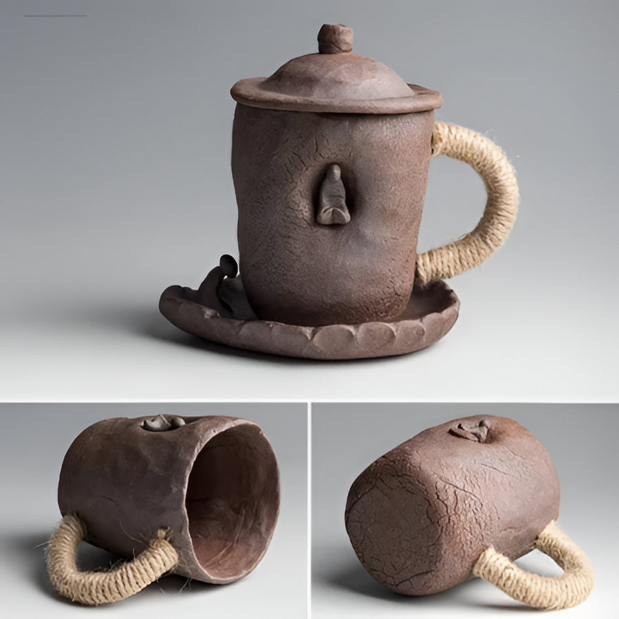Artisan Large Stoneware Coffee Mug Set
