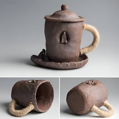 Artisan Large Stoneware Coffee Mug Set