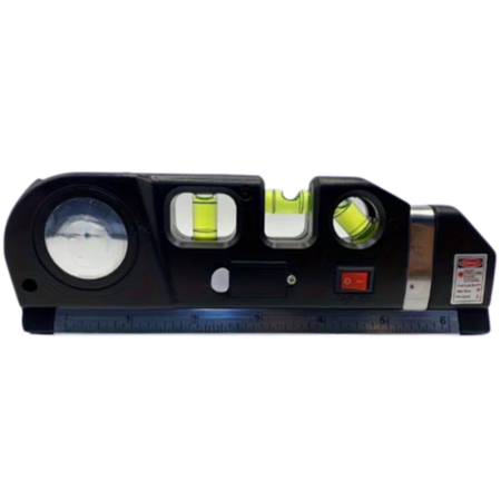 Accurate Laser Level with Cross Beam and 8ft Tape Measure - Hehif