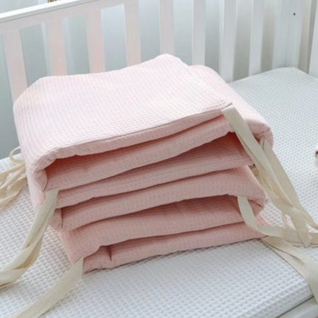 Soft Breathable Baby Crib Bumper Pad for Nursery Safety