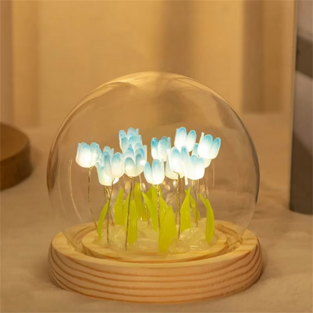 Colorful Floral LED Bedside Table Lamp