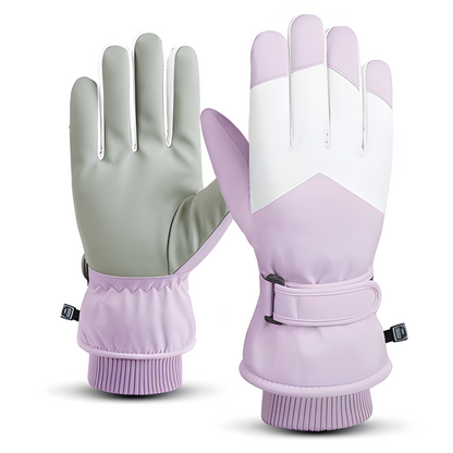 Warm Thermal Ski Gloves with Touchscreen Fingers for Cold Weather