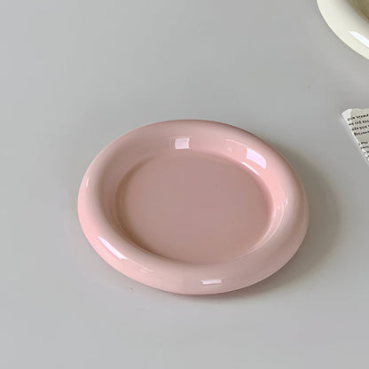 Delicate White Porcelain Dessert Plate