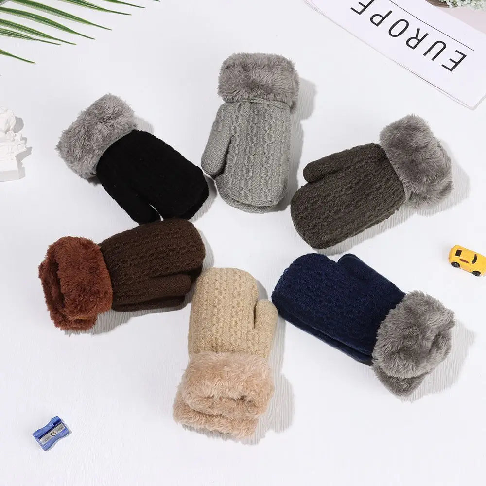 Warm Childrens Knitted Gloves - Hehif