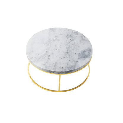 Elegant White Marble Cake Display Server