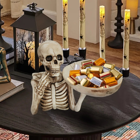 Creepy Skull Candy Dish - Hehif