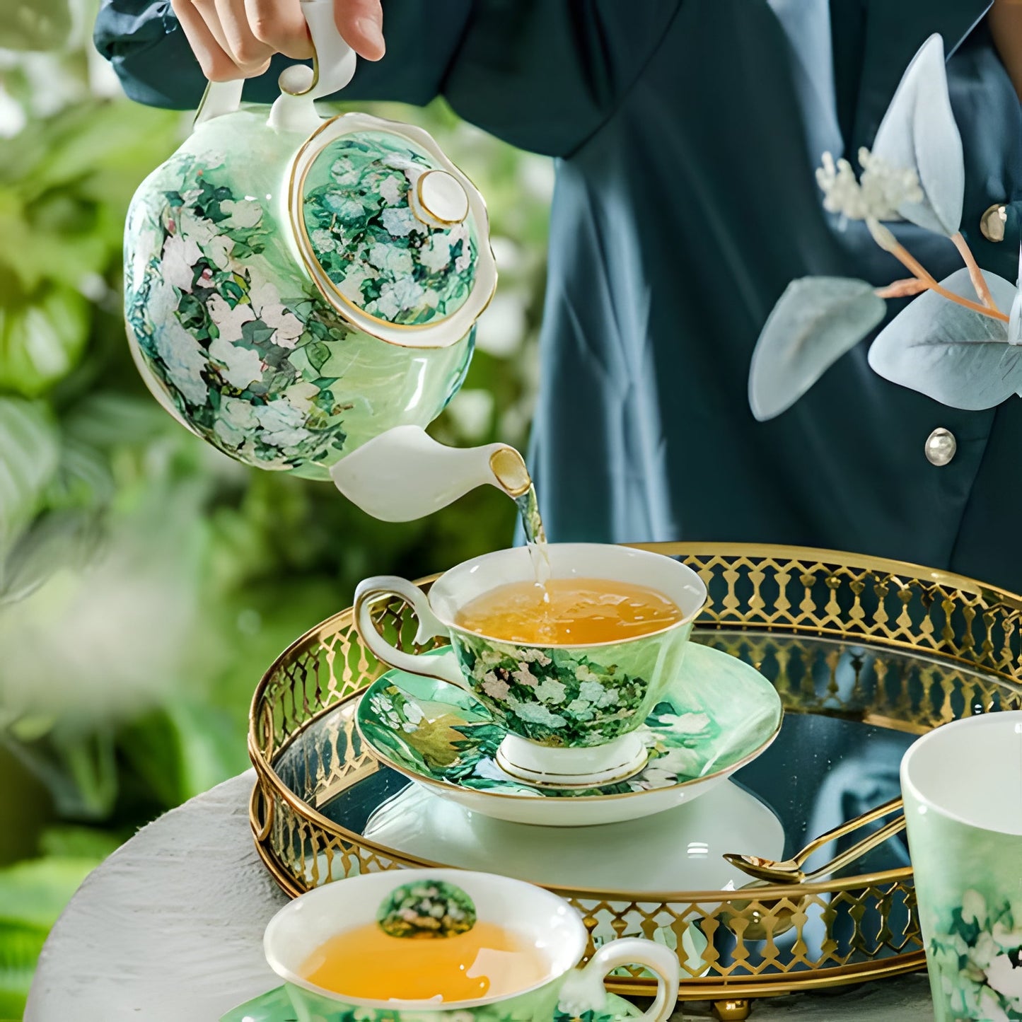 Beautiful Hand Painted Tea Coffee Cup Set